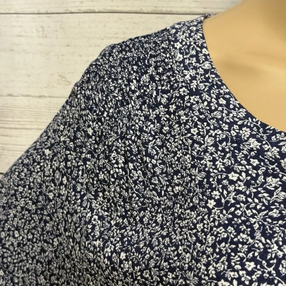 Lane Bryant Blouse Plus Size 24 Floral Print Long Sleeve Rayon - Picture 3 of 12